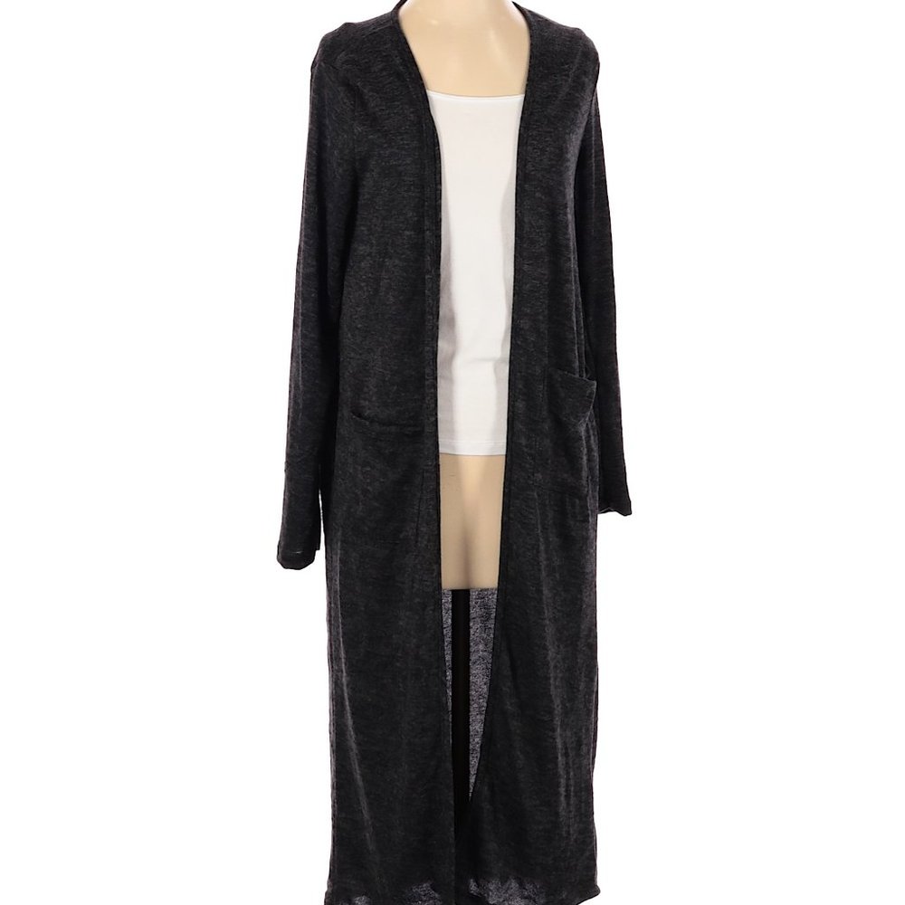 Entro Long Black Cardigan - Size Small